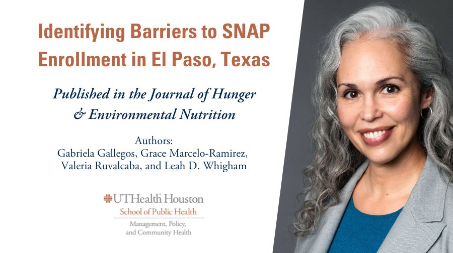 Gabriela Gallegos published research in the Journal of Hunger and Environmental Nutrition