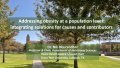 Thumbnail image for the Addressing obesity at a population level: Integrating solutions for causes and contributors webinar