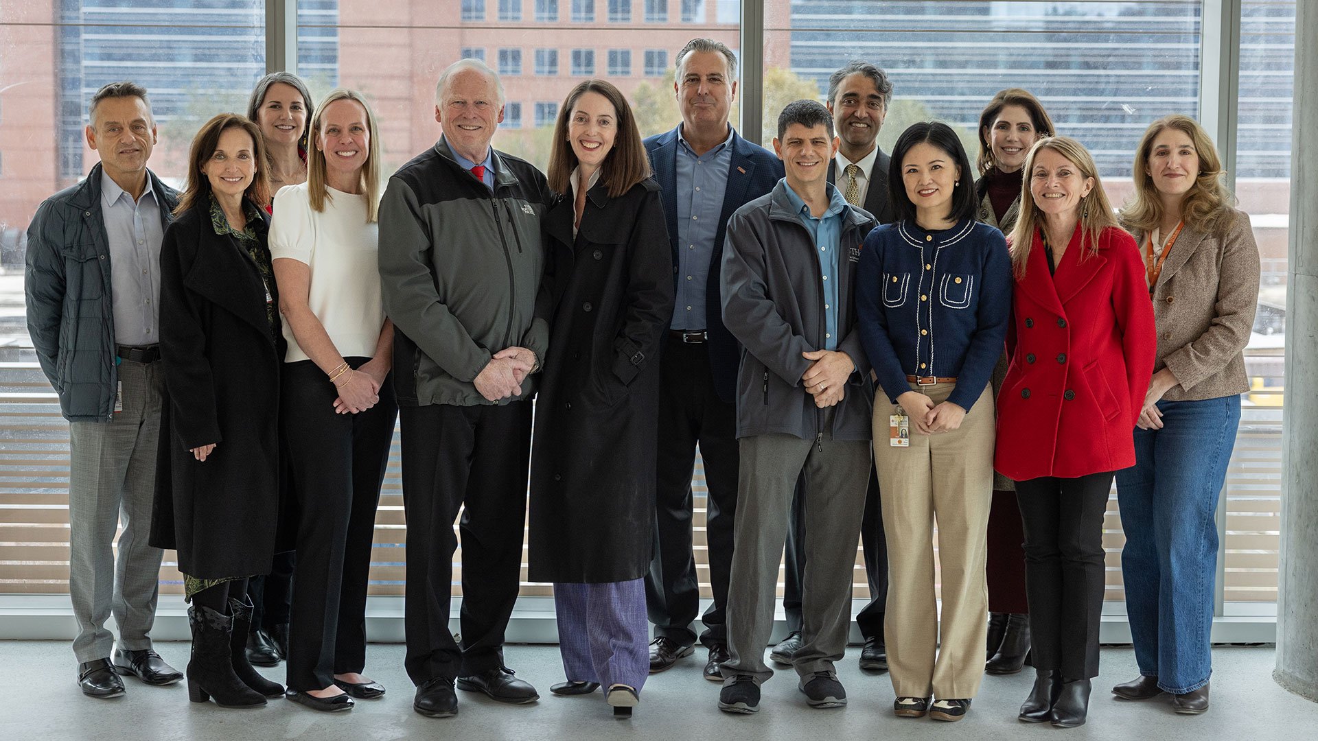 UTHealth Houston leadership poses for a photo at the SPH listening tour.